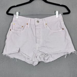 Levis Shorts Womens 26 Purple 501 High Rise Button Fly Cut Off Denim Casual